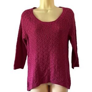 Catch My I Raspberry Pullover Knit Sweater NWT Woman Size Medium